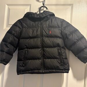 Black Polo Kids Bubble Coat